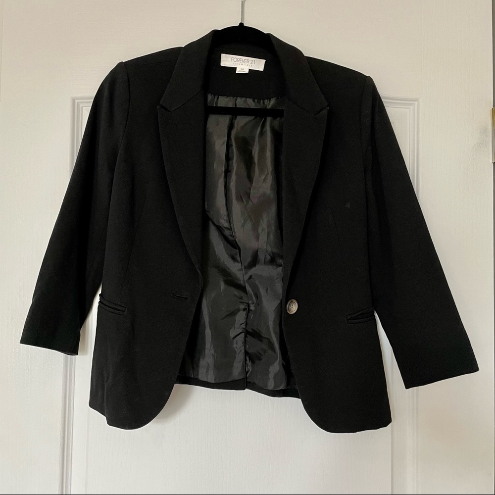 Forever 21 Black Blazer Small